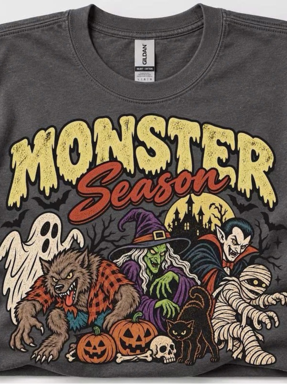 Charcoal 'Monster Season' Halloween Graphic Tee